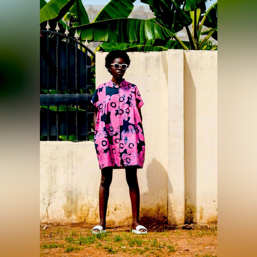 Osei Duro Bata dress in Pool Party, L